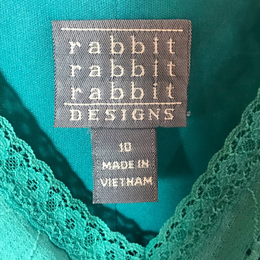 Rabbit Rabbit Rabbit  Design Green Lace Dress - Picture 3 of 8